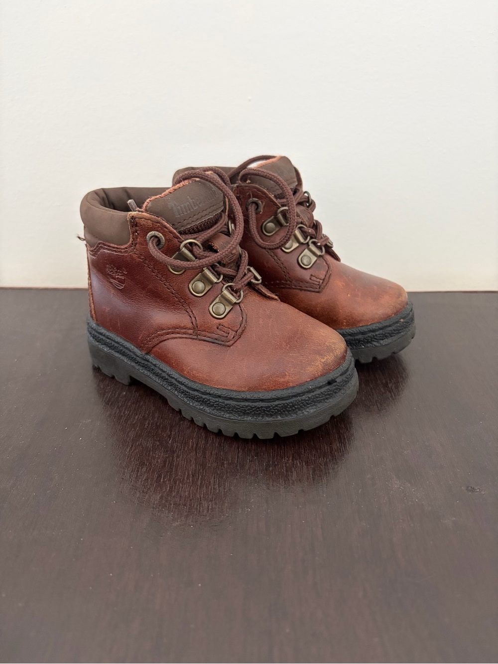 Kids Brown Leather Hiking Boots - Timberland